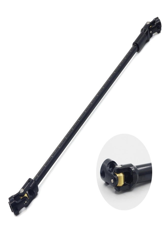 HOPLEX Stainless Steel Cut to Length Driveshaft 68-229mm U-Joint Drive Shaft for 1/10 RC Rig Crawler Sportys 1.9 Shafty Capra SCX10 DIY(Black) - Image 1